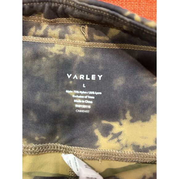 VARLEY Let's Go High-Rise Legging Flaxen Tie Dye Cropped Women's Size LARGE - Picture 7 of 10